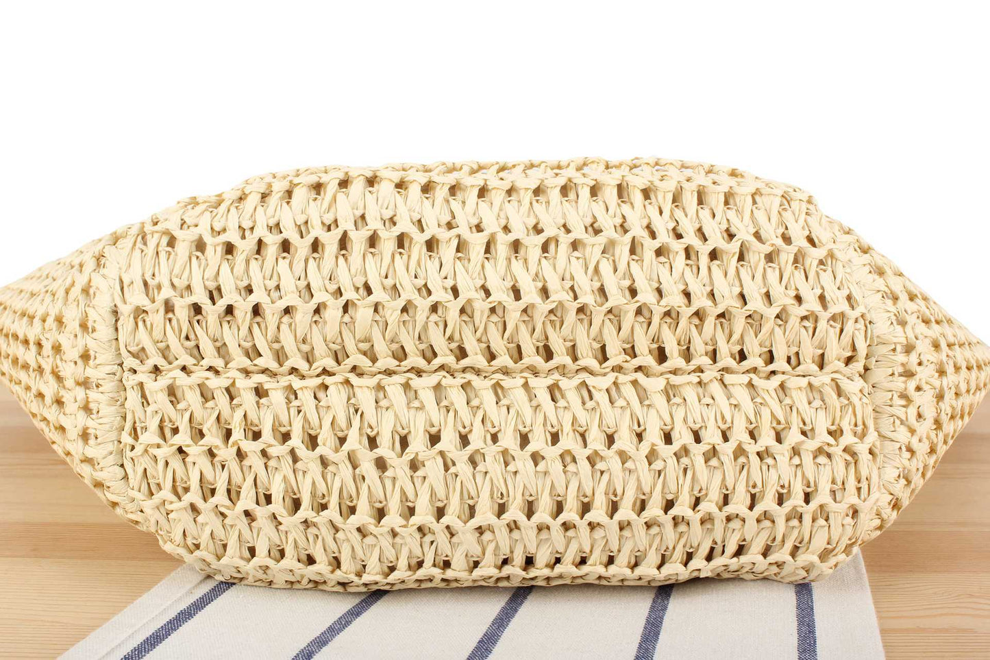 Large Luxury Vacation Straw Bag