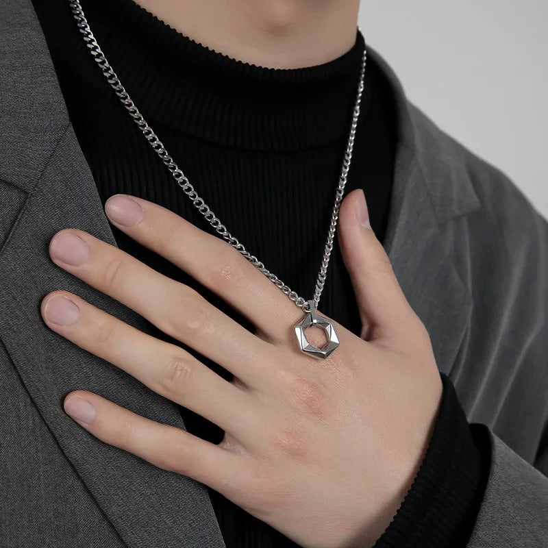 Hexagon Stone Necklace