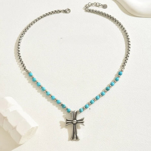 Beaded Stone Necklace