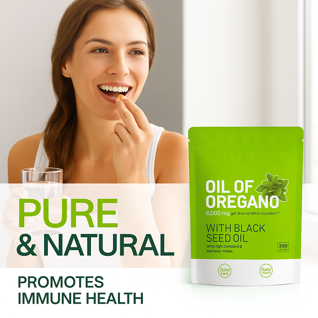 Organic Oregano Oil Capsules with Black Seed