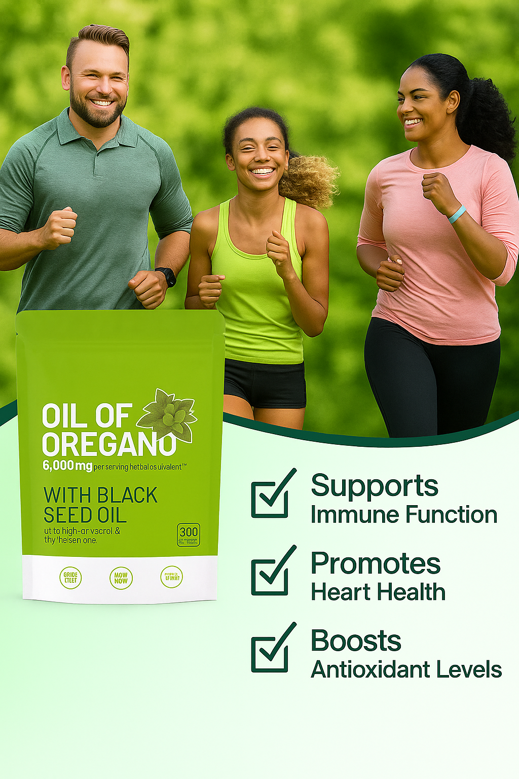 Organic Oregano Oil Capsules with Black Seed