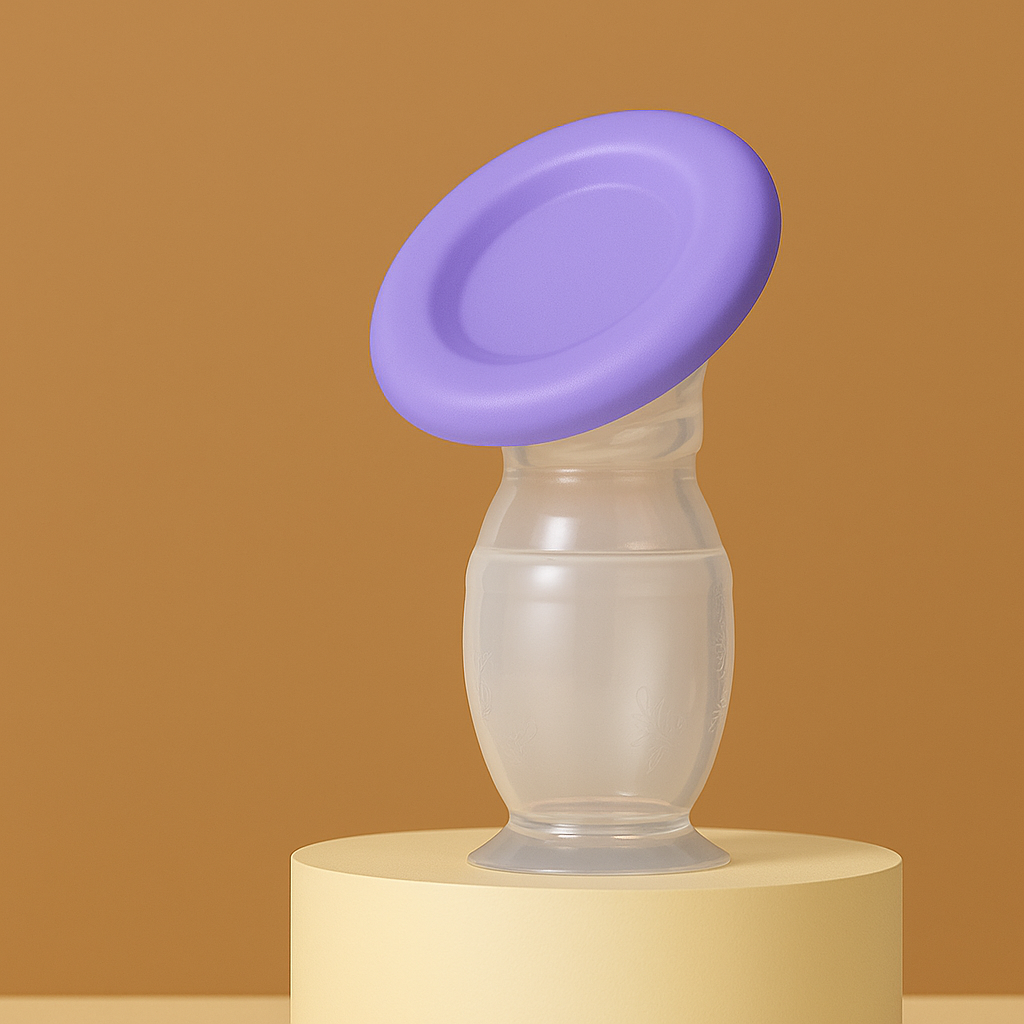 MilkCatcher™-Silicone Breast Pump for Nursing Moms – Manual, Hands-Free, Soft Suction, BPA-Free