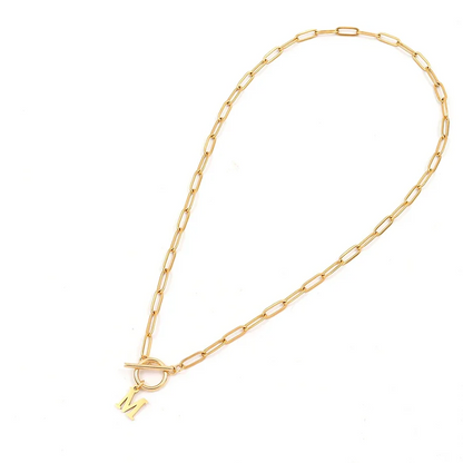 Gold Letter Pendant Necklace – Classic & Stylish Personalized Jewelry for Women