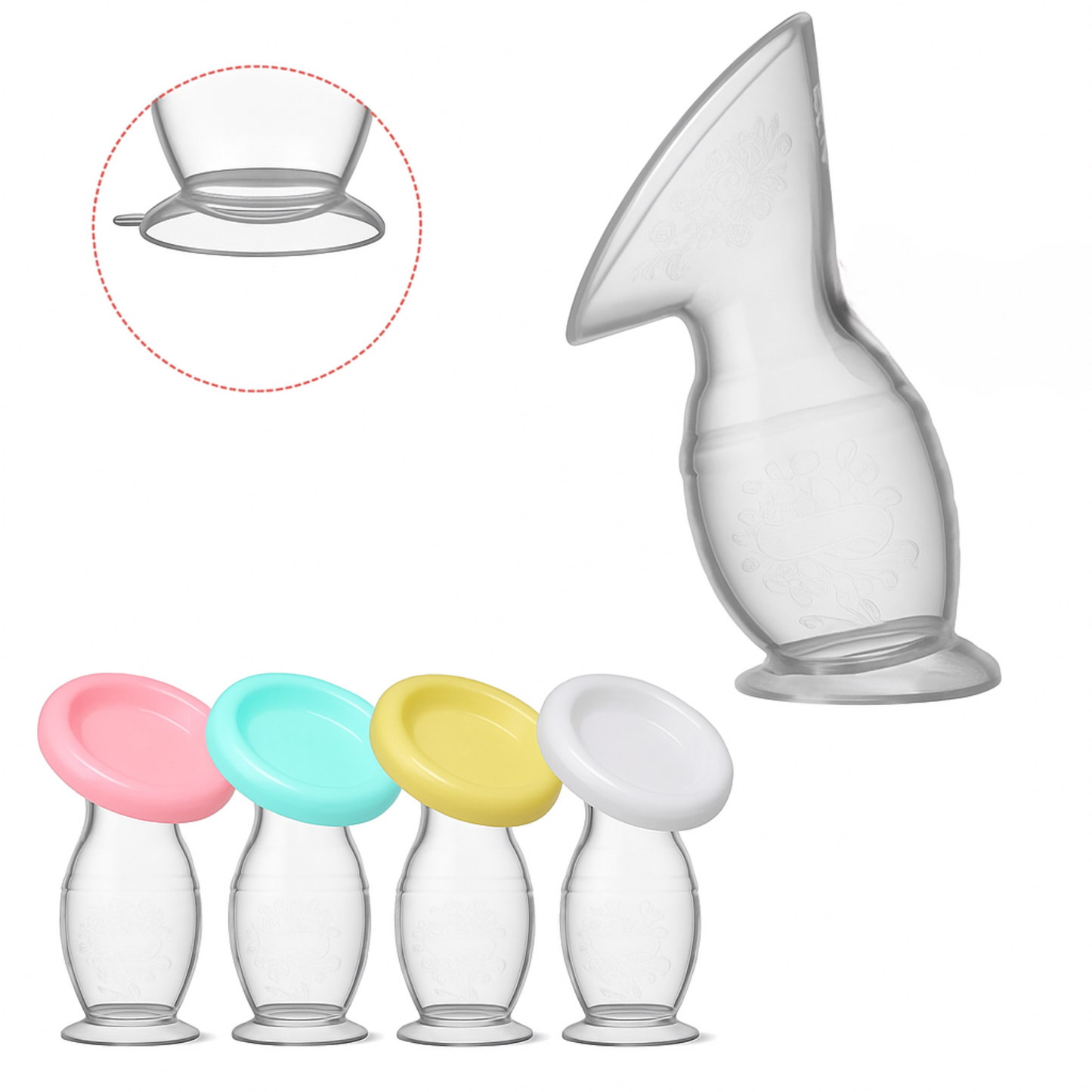 MilkCatcher™-Silicone Breast Pump for Nursing Moms – Manual, Hands-Free, Soft Suction, BPA-Free