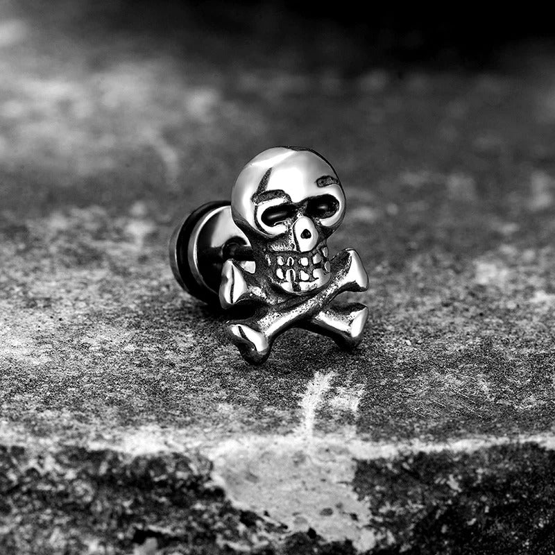Vintage Skull Ear Studs